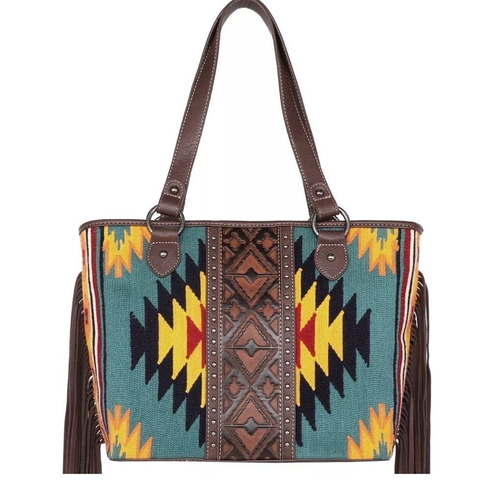 Brown and Multicolor Patterned Tote Bag
Montana West Aztec Tapestry Tote